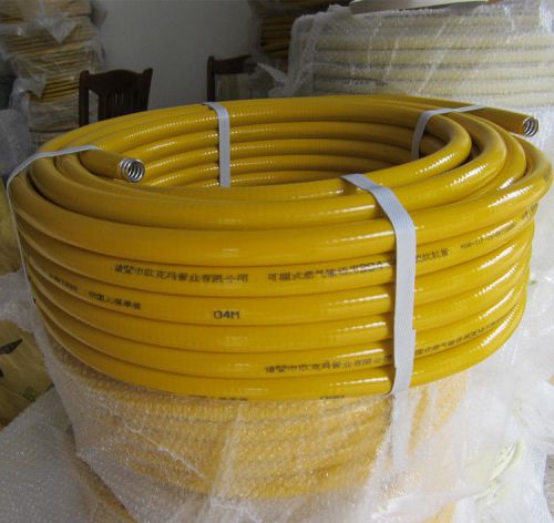 OD 18MM SS304 Stainless Steel Corrugated Tubing Flexible Gas Pipe Per Foot