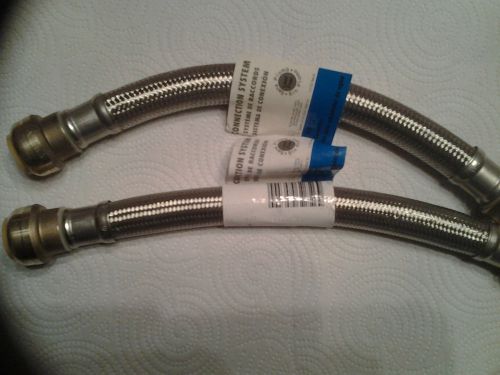 shark bite water heater connector 3/4x3/4 fip 12&#034; pex,cpvc or copper new 2 lot