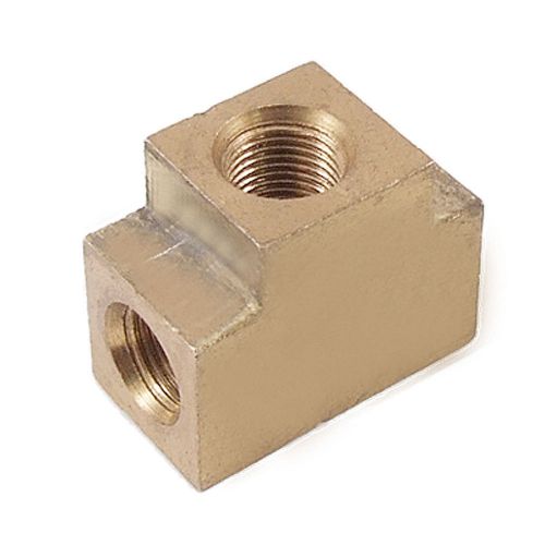 11/32&#034; Thread Square Design Pipe Fitting T Shape Brass Equal Female Tee Adapter