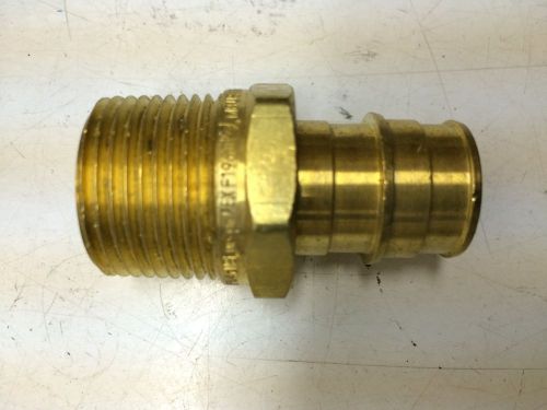 25) 3/4&#034; pex x 3/4&#034; male npt threaded adapters - brass crimp fittings uponor for sale