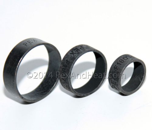 (25) 1&#034; Pex Copper Crimping Rings Black High Quality