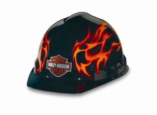 Harley davidson flames/logo hard hat for sale