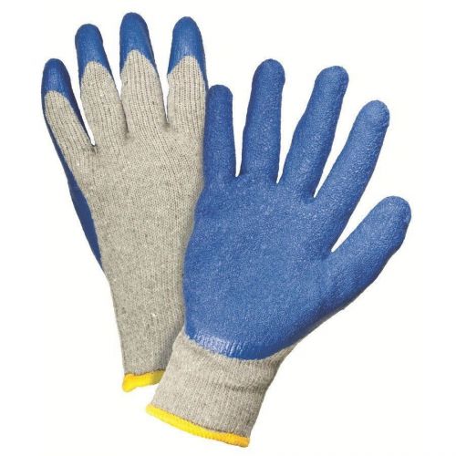 NEW---4pack----BLUE---Men&#039;s Rubber/Latex Work Gloves