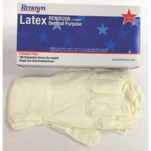 Glove latex sm pwd-free 118563 renown gloves 118563 076335115924 for sale