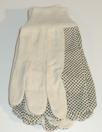 Men&#039;s New Work Gloves with Rubber Gripping Dots Size Large, 5 Pairs