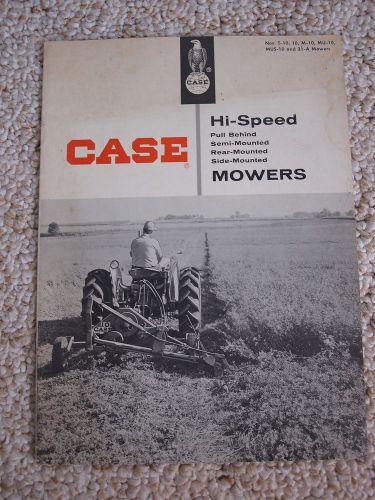 Case Mowers Brochure model T10 M10 MU10 MUS10 31A 12 pages 1958 original vintage