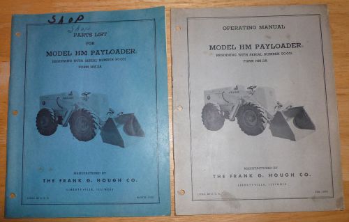 2 X 1952-International Hough Operating Manual &amp; International Hough Parts List