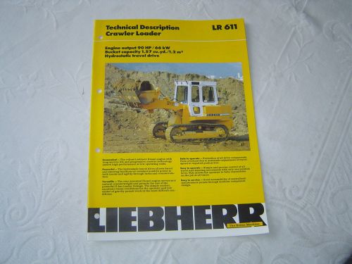 Liebherr LR611 LR 611 crawler loader brochure