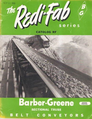Equipment brochure - barber-greene - truss belt conveyor - 1950 (e1679) for sale