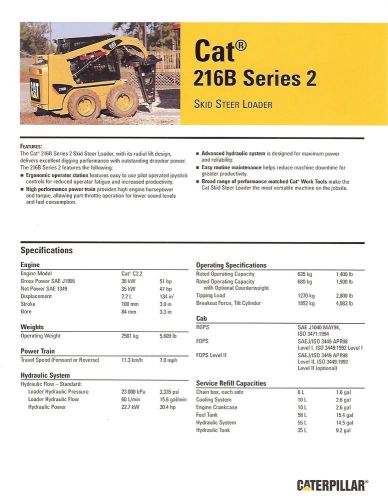 Equipment Brochure - Caterpillar - 216B Series 2 Skid Steer Loader 2007 (E1745)