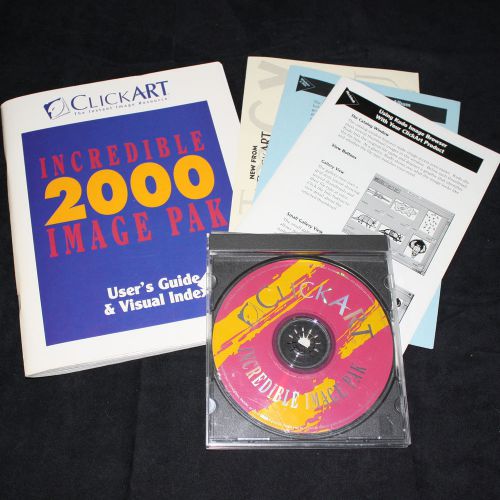 CLIP ART on CD: ClickArt Incredible 2000 Image Pak; CD, User Guide, Visual Index