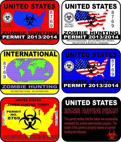 28 Zombie Hunting Permit Vector Clip Art
