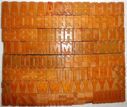 127 piece Unique Vintage Letterpress wood wooden type printing block Unused s954