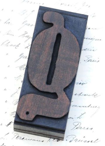 letter: g  rare fancy wood type letterpress printing block woodtype font vintage
