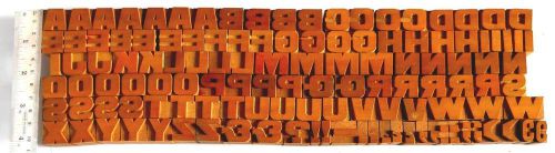124 piece vintage letterpress wood wooden type printing blocks 17mm mint#wb14 for sale