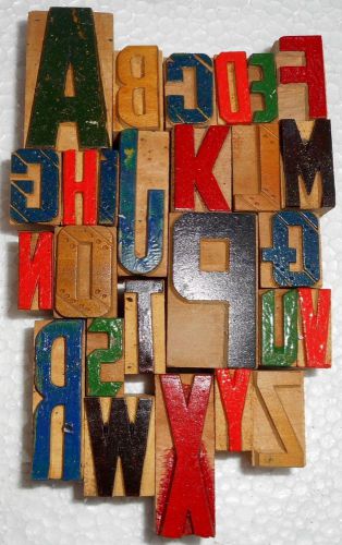 &#039;A To Z&#039; Letterpress Wood Type Used Hand Crafted Made In India B1027