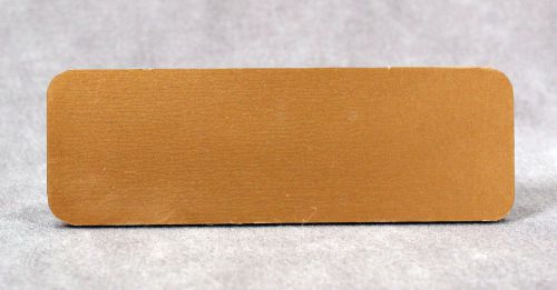 69 Metallex Gold Name Badges Plastic 1 x 3 3/16 Rounded Corners Laser Rotary NEW