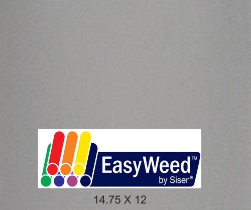 1 sheet *grey* siser easyweed heat transfer vinyl 15&#034; x 12&#034; iron on- any cutter for sale