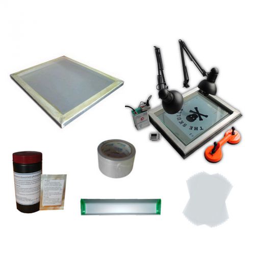 New Screen Printing Kit Plate Making Kit Exposure Unit Emulsion Scoop Coater DIY