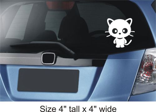 2x beautiful cat white personalized  funny car vinyl sticker gift - fac-62 for sale