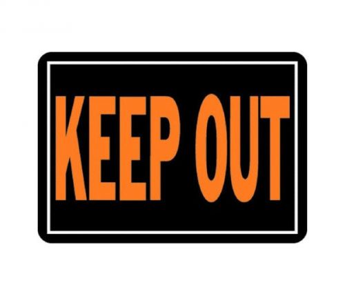 1 Pack 10&#034; x 14&#034; Aluminum Medal Posted Keep Out Sign by Hy Ko 807 Fluorescent
