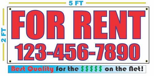 FOR RENT w CUSTOM PHONE Banner Sign NEW Larger Size Best Price for The $$$