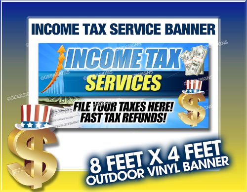 IRS Income Tax Service store front building outdoor vinyl banner poster sign 8 F