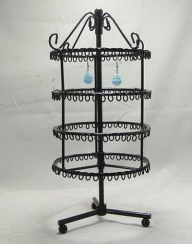 New 188 holes black color rotating earrings display stand rack holder for sale