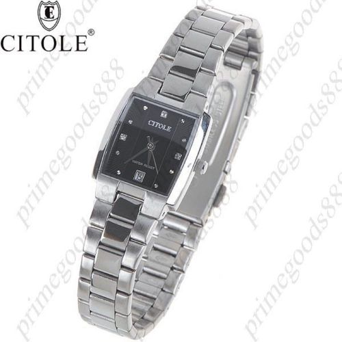 Alloy band date indicator quartz wrist high quality silver black face men&#039;s for sale