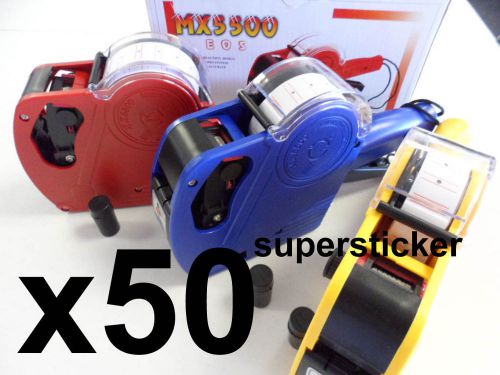 50 x MX-5500 EOS 1 line 8 Digits Price Tag Label Gun+ 50 Inks Wholesale Lot