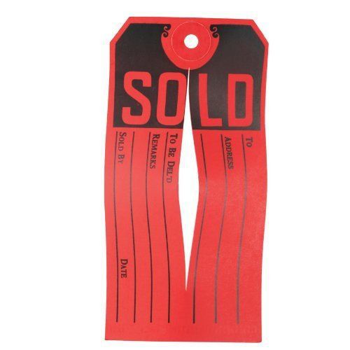 Avery Sold Tag - 500/box - Red, Black (AVE15161)
