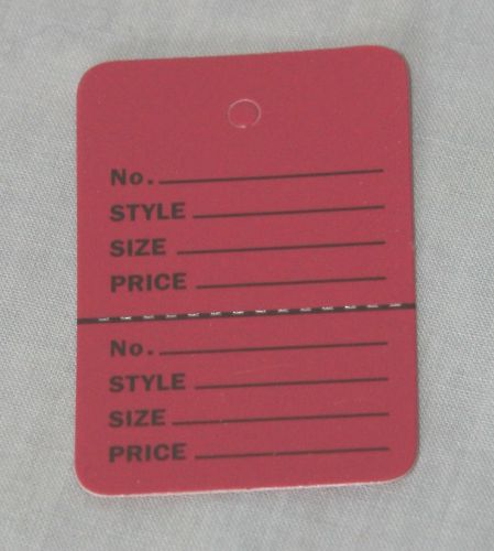 100 FUSCHIA Small (1.1/4 x1.7/8) Perforated Unstrung Price Merchandise Tags