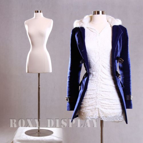 Female Mannequin Dress Form Hard Form White F2/4W+BS-04