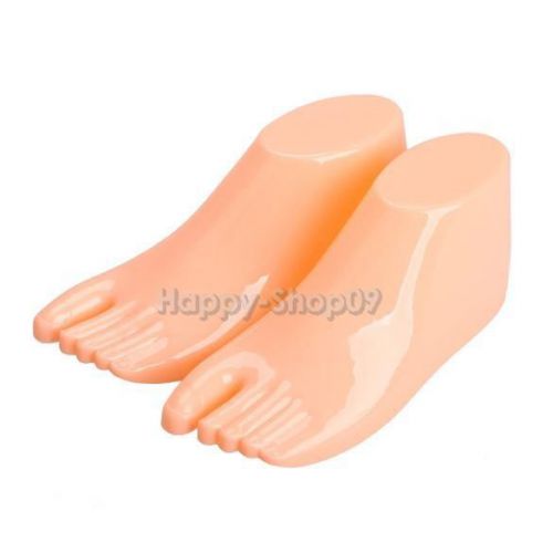Pair of hard plastic children feet mannequin foot model tools for shoes v#h9 for sale