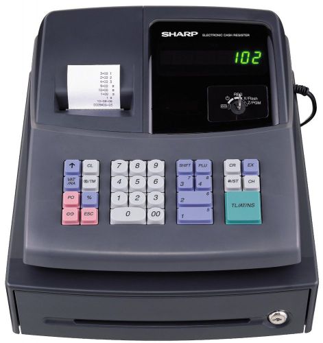 Used Sharp XE-106 Cash Management Register, 8 departments, 80 PLU&#039;s, 4 tax table