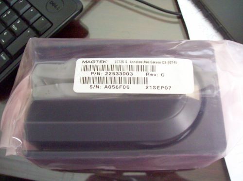 Magtek Micr Mini USB 3TK, Dark Gray Check and Card Reader P/N 22533003 Rev-C New