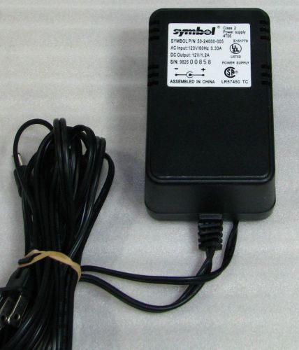 Symbol P/N 50-24000-005 Input 120V output 12v 1.2a Power Supply 4T05 AC Adapter