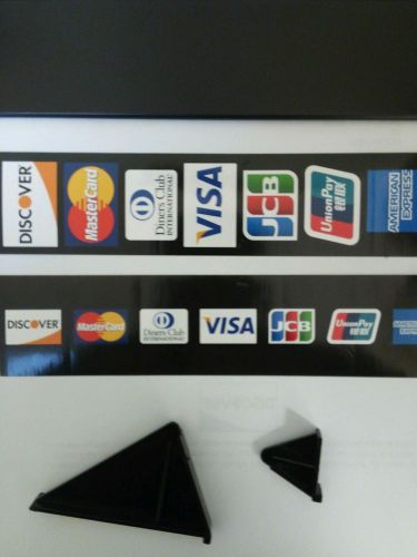 Visa / MasterCard 7 logo Plastic decal signage.
