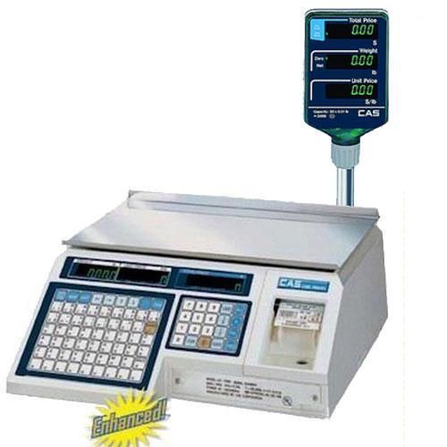 CAS LP-1000NP Label Printing Scale with Pole gal for Trade  30 x 0.01 lb