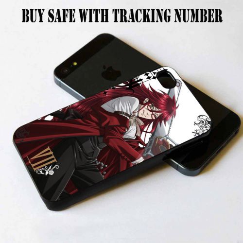 Black Butler Grell 4 Sutcliff For iPhone 4 4S 5 5S 5C S4 Black Case Cover