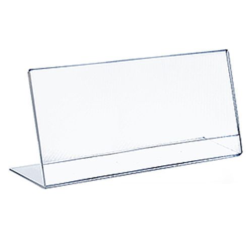 10-Piece Horizontal Slanted, L-Shape 17&#034; Width by 11&#034; Height Acrylic Sign Holder