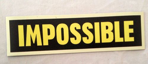 DIESEL be stupid promotional campaign block text magnet swag IMPOSSIBLE yellow
