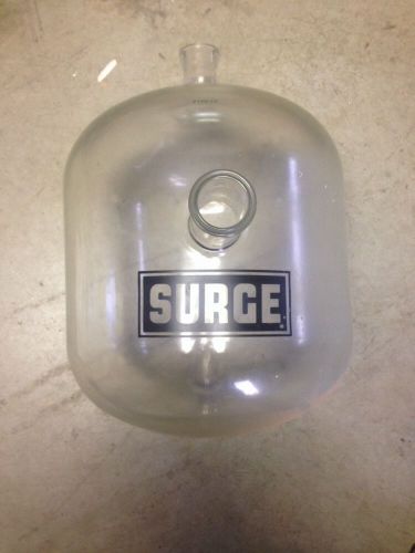 Surge Glass Milk Receiver Jar Side &amp; Top 1.5&#034; Inlets, Pyrex, Milking Equipment