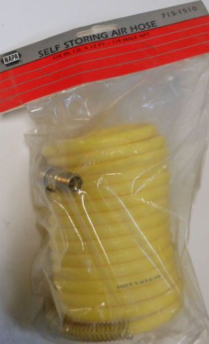 Napa 1/4 x 12&#039; male self storing yellow air hose 715-1510 nib for sale