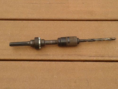 Hex bit holder/adapter for electric hammer, with 3/8&#034; concrete bit