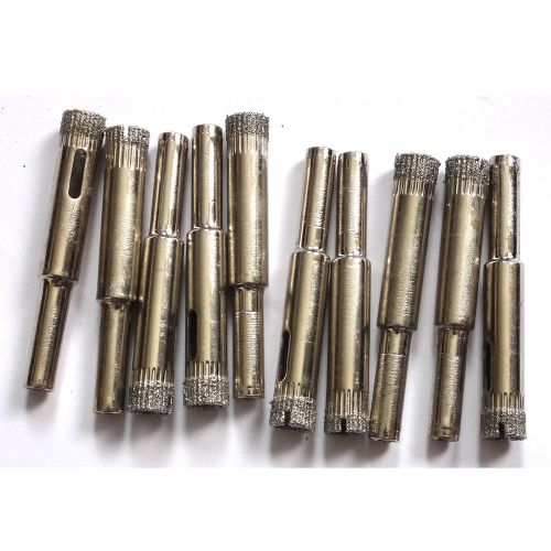 10 pcs 8mm ( 5/16&#034; inch ) diamond coated core drill drills bit hole saw tile for sale