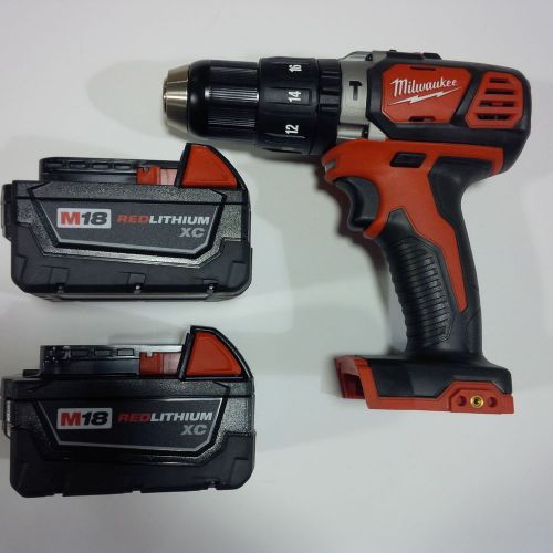 New Milwaukee 2607-20 18V 1/2 Hammer Drill,2 48-11-1828 Battery Replaced 2602-20