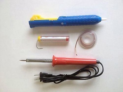 40w professional soldering iron kit (iron 40w+7&#039; wire+ 5&#039; wick + pump) for sale