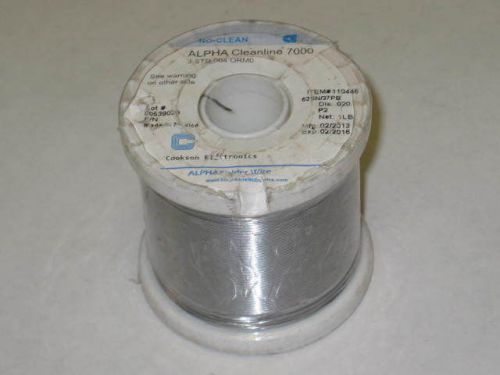 Alpha 63/37 .020inch diameter cleanline 7000 no clean solder 110446 qty-1lb new for sale