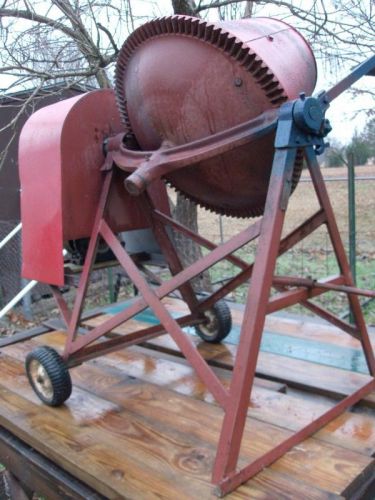 Vintage cast iron  concrete cement mixer recently replaced engine &amp; belt  * for sale
